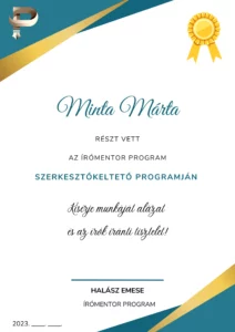 oklevél szerkesztőképző
